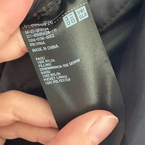 Uniqlo Ultra Light Down Shiny Black Puffer Jacket - Picture 5 of 6